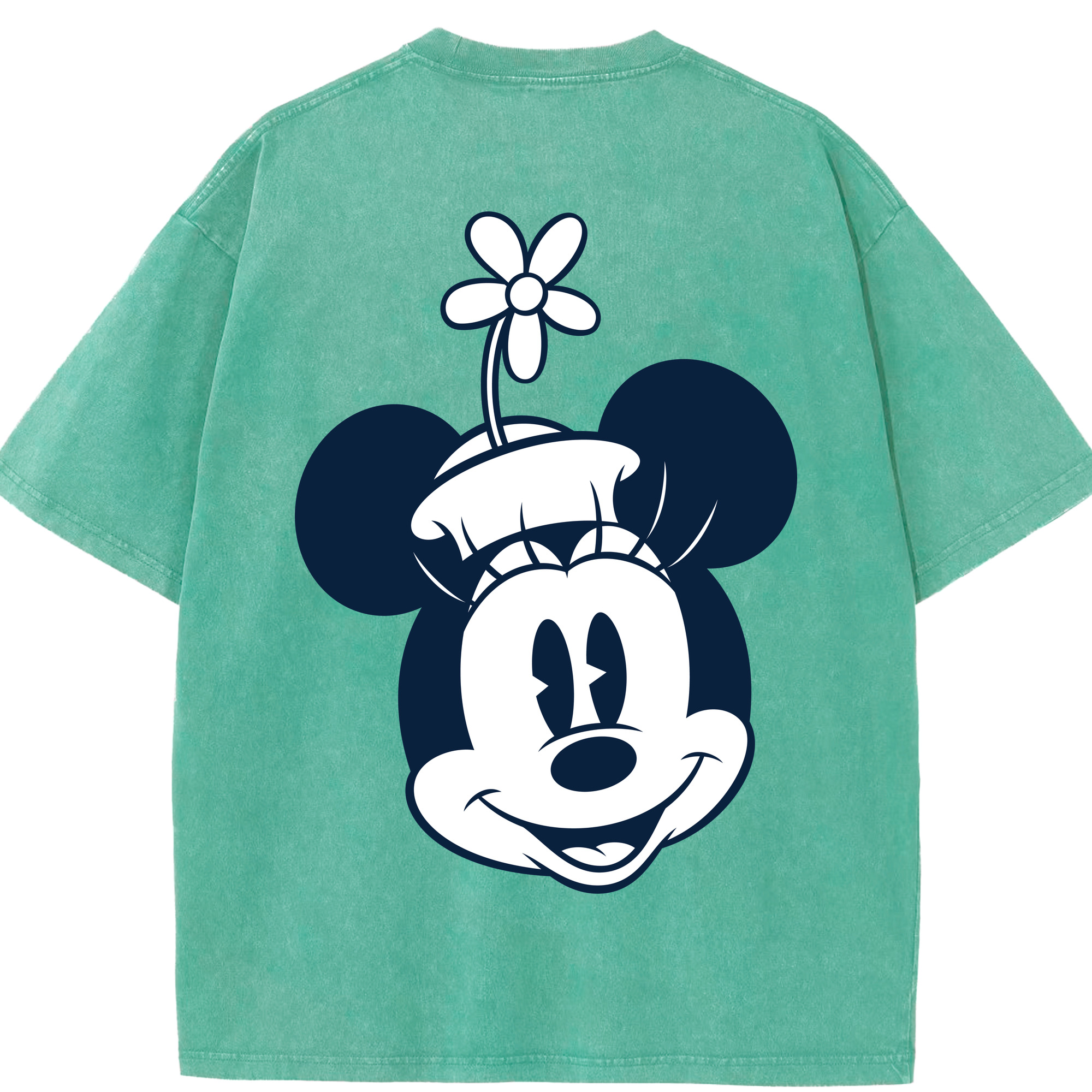 （画像用） ミッキーマウス Mickey Mouse 綿100% ヴィンテージ風 半袖Tシャツ（背面プリント）